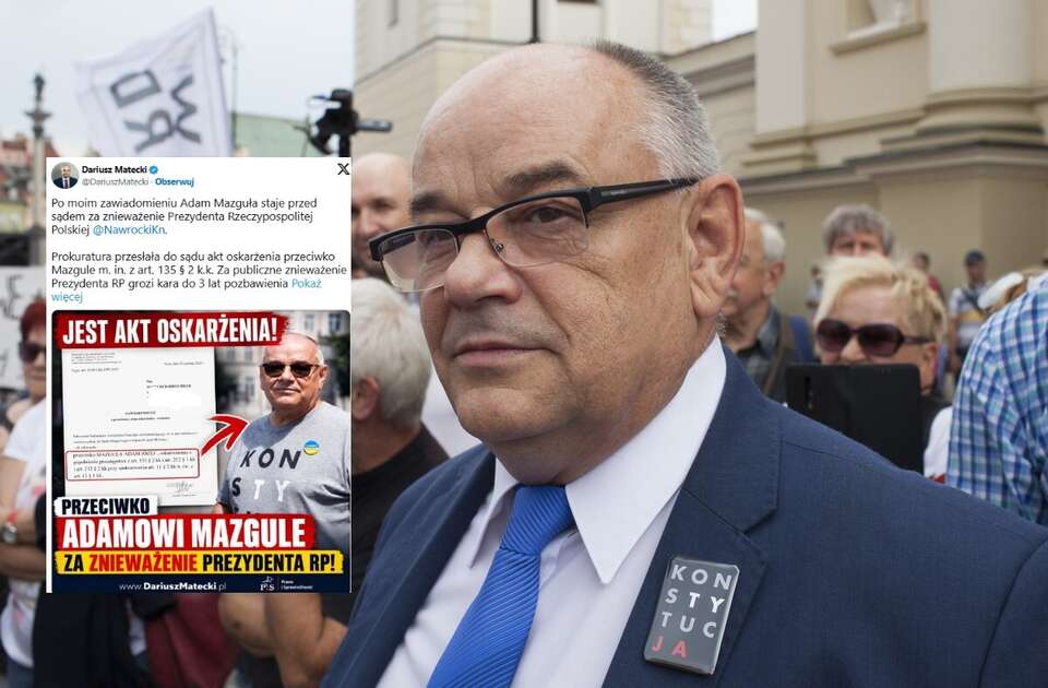 "Plucie na Prezydenta RP". Mazguła odpowie przed sądem!