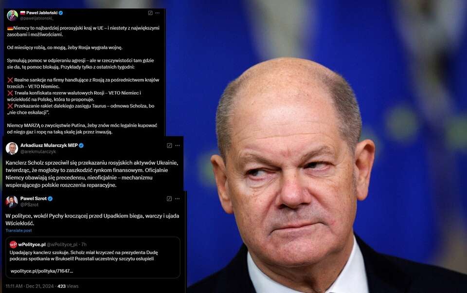 Kanclerz Niemiec Olaf Scholz / autor: PAP/EPA/OLIVIER MATTHYS