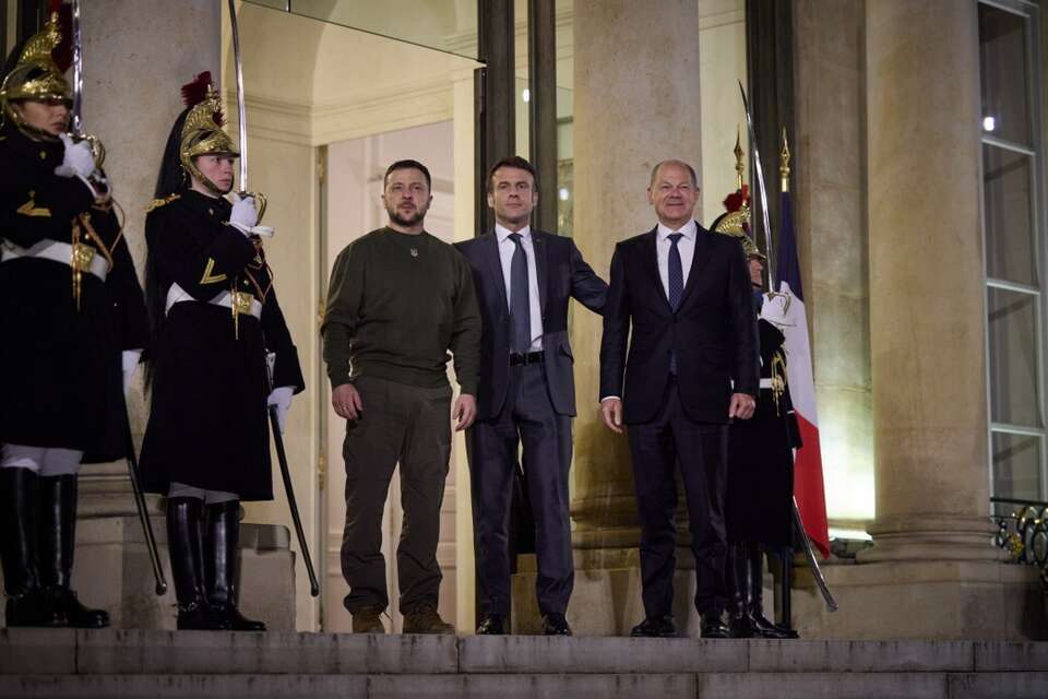 Scholz, Macron i Zełenski / autor: president.gov.ua