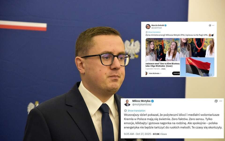 Żona ministra Motyki i flaga UPA. Przypomniano nagranie