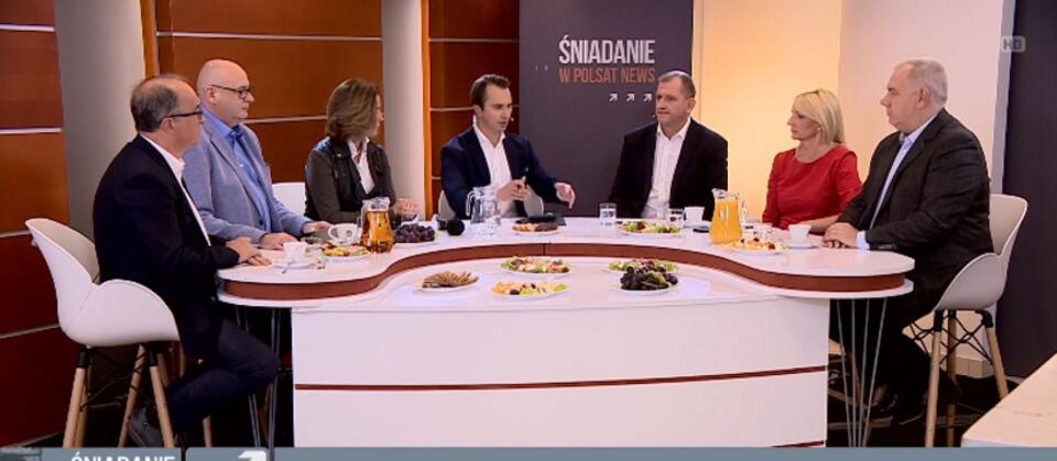 Śniadanie w Polsat News / autor: screen Polsat News