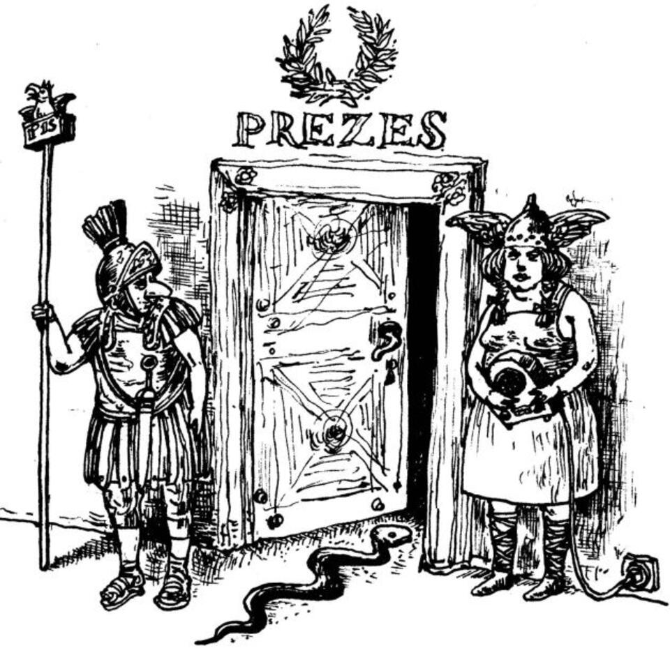 Rys. Rafał Zawistowski, "JA PREZES"