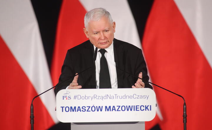 Jarosław Kaczyński w Tomaszowie Mazowieckim / autor: PAP