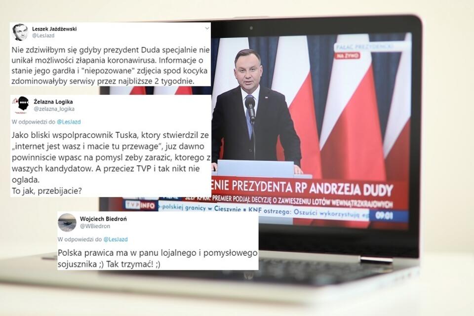 Wpis Jażdżewskiego / autor: PAP/Leszek Szymański/Twitter/@LesJazd