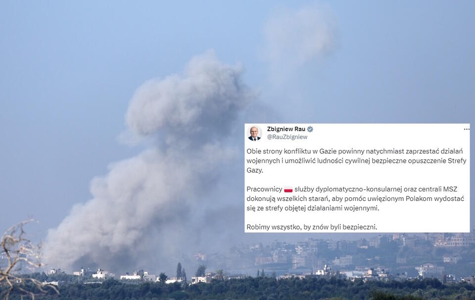 Konflikt w Strefie Gazy / autor: PAP/EPA/ATEF SAFADI/X: @RauZbigniew