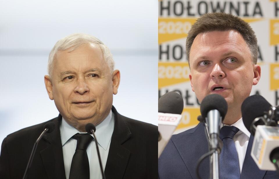 Jarosław Kaczyński / Szymon Hołownia / autor: fratria