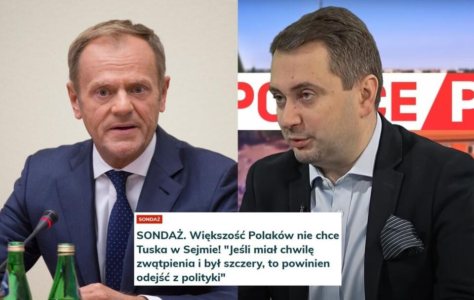 Donald Tusk/Dr hab. Bartłomiej Biskup/ Artykuł wPolityce.pl / autor: Fratria; wPolsce.pl/wPolityce.pl (screeny)
