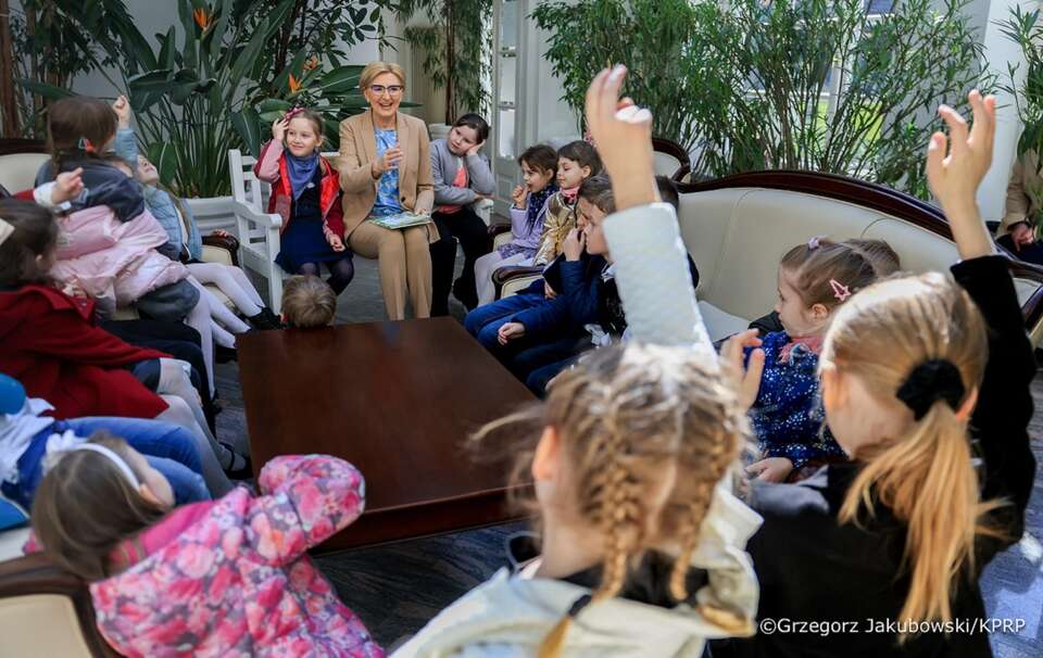 Pierwsza Dama podczas Międzynarodowego Dnia Książki dla Dzieci w Pałacu Prezydenckim / autor: Grzegorz Jakubowski / KPRP