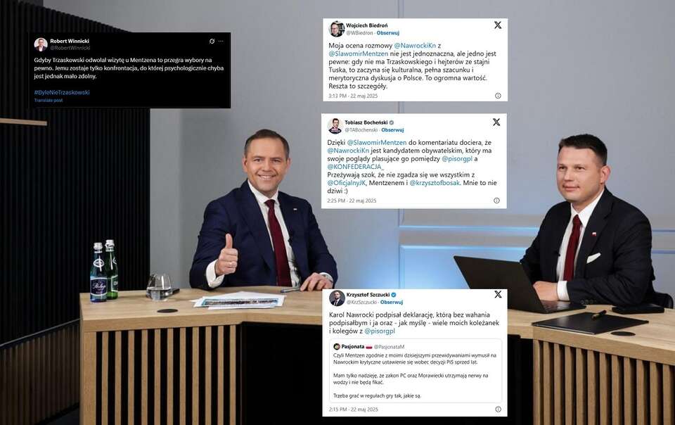 Karol Nawrocki u Sławomira Mentzena / autor: X: @NawrockiKn