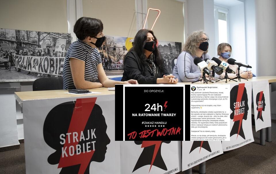 Marta Lempart i Strajk Kobiet / autor: Fratria; Facebook/Ogólnopolski Strajk Kobiet