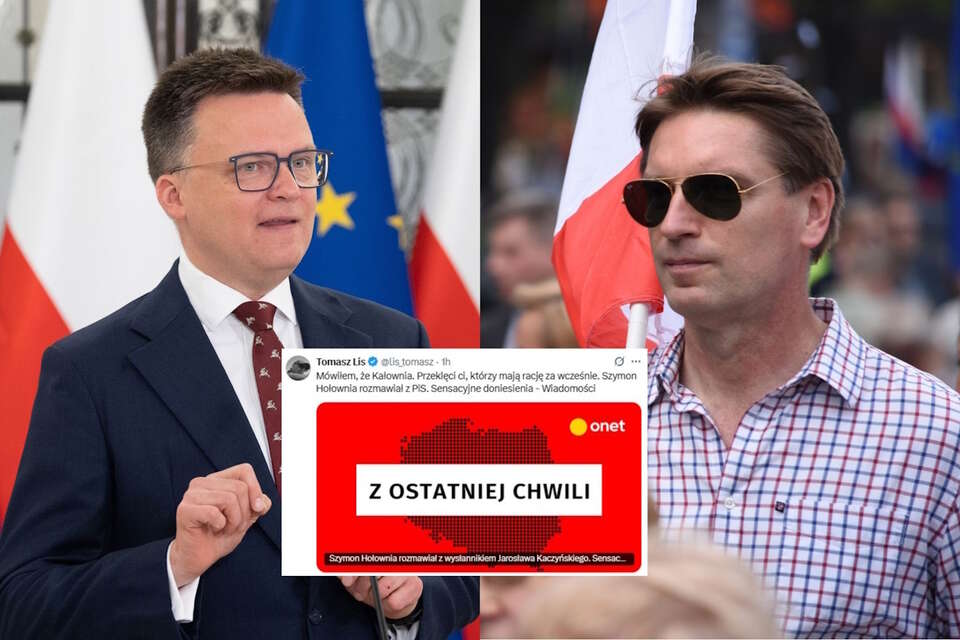 Szymon Hołownia i Tomasz Lis / autor: Fratria/X-Tomasz Lis, screen