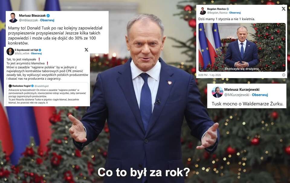 Dosadnie orędziu Tuska. "Mamy 1 stycznia, nie 1 kwietnia"