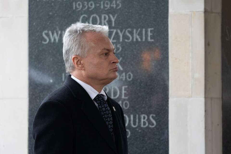 Na zdjęciu prezydent Litwy Gitanas Nauseda podczas jednej z wizyt w Polsce / autor: Fratria