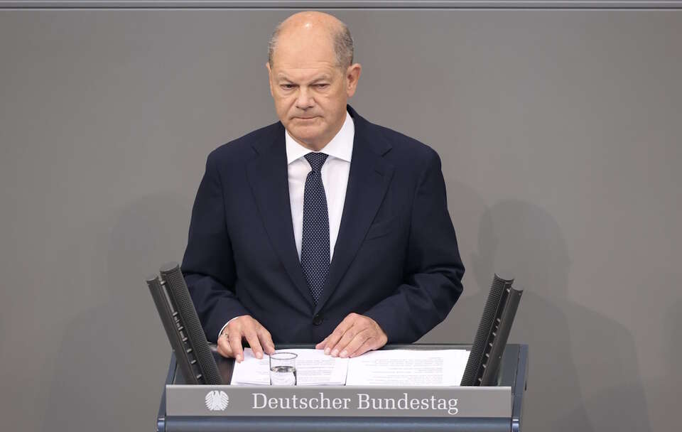 Olaf Scholz / autor: PAP/EPA/CLEMENS BILAN