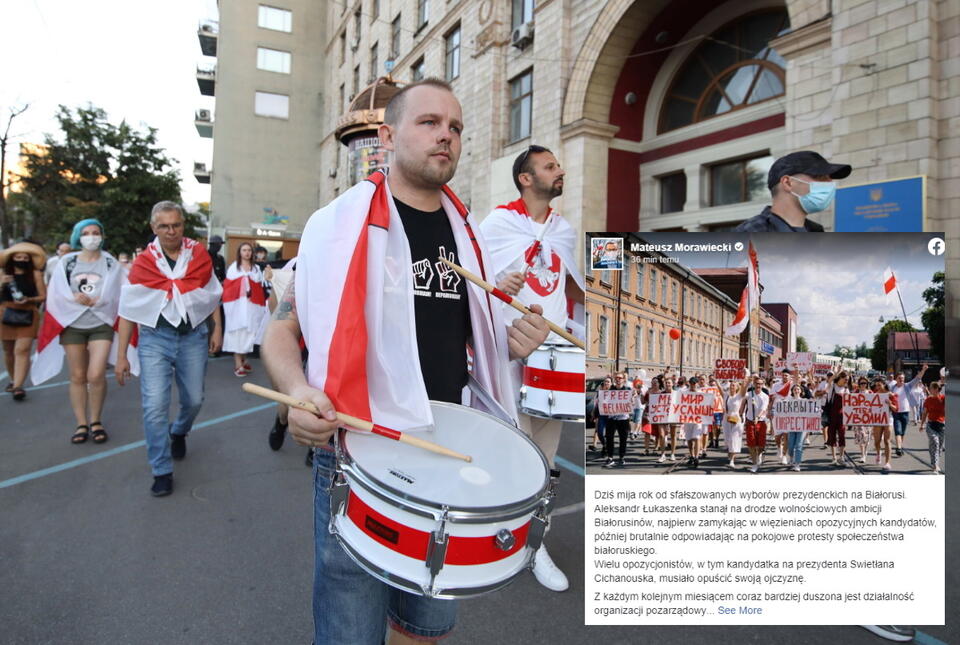 Protesty na Białorusi  / autor: PAP/EPA