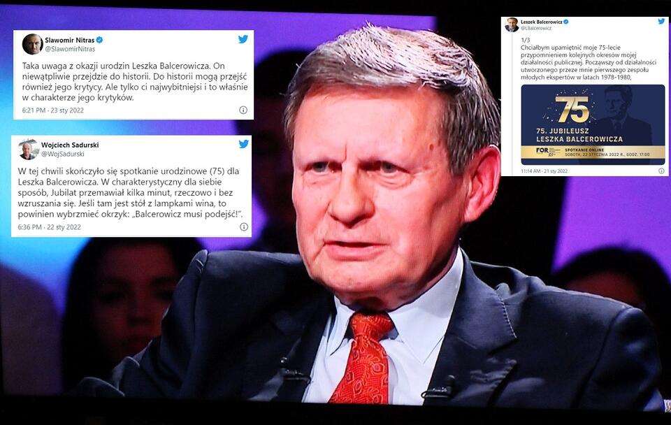 Leszek Balcerowicz na antenie TVP2 / autor: Fratria/TVP2/Twitter