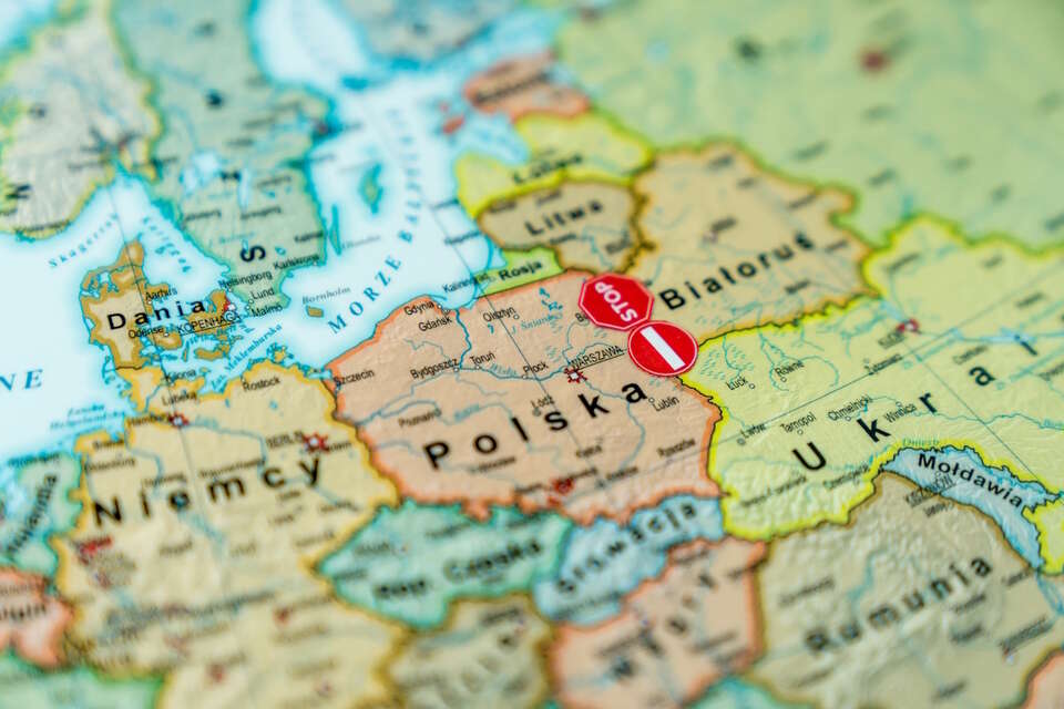 Polsko-białoruska granica na mapie / autor: Fratria
