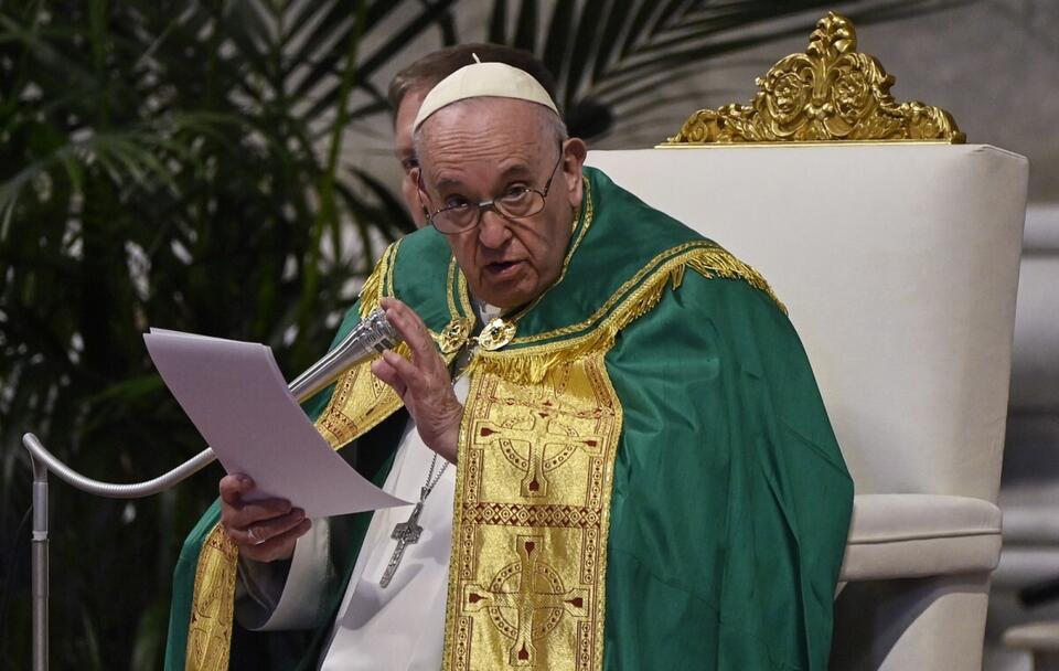 Papież podczas mszy z okazji Światowego Dnia Ubogich / autor: PAP/EPA/Riccardo Antimiani