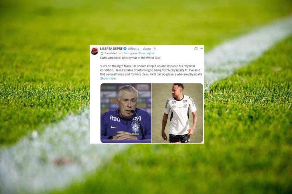 Na zdjęciu fragment boiska piłkarskiego oraz wpis LIBERTA DEPRE (screen z X) / autor: pixabay.com/X-LIBERTA DEPRE (screen)