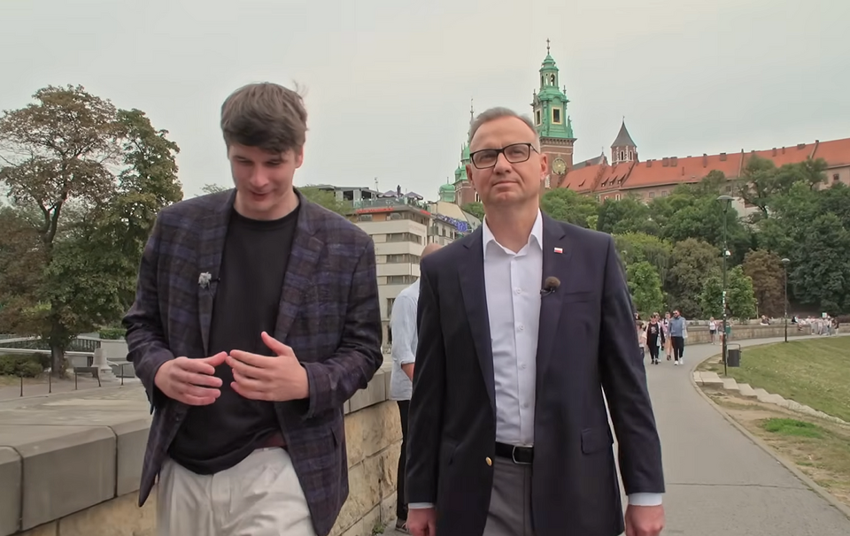 prezydent Andrzej Duda i Daniel Nawrocki / autor: Daniel Nawrocki w Polsce