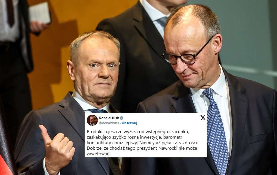 Donald Tusk przekonywał, że Niemcy zazdroszczą Polsce. / autor: EPA/FILIP SINGER Dostawca: PAP/EPA.