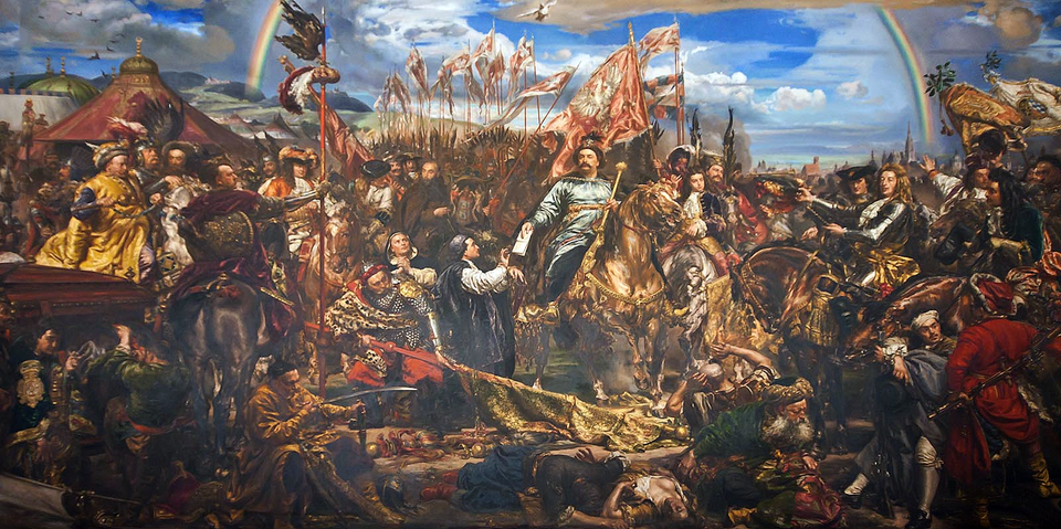 „Jan III Sobieski wysyła wiadomość o zwycięstwie papieżowi Innocentemu XI” / autor: Jan Matejko