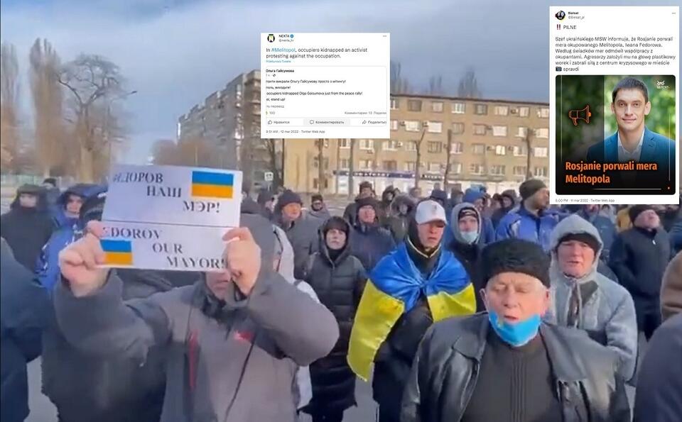 Demonstracja w Melitopolu / autor: Twitter/@nexta_tv