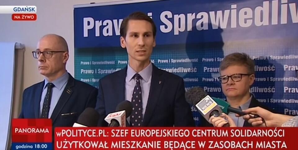 Kacper Płażyński i radni PiS w Gdańsku / autor: wPolityce.pl/TVP Info