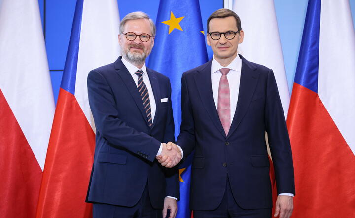 premier RP Mateusz Morawiecki i premier Republiki Czeskiej Petr Fiala / autor: fotoserwis PAP
