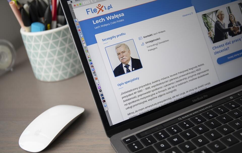 Ogłoszenie Lecha Wałęsy w serwisie internetowym Flexi.p / autor: Fratria