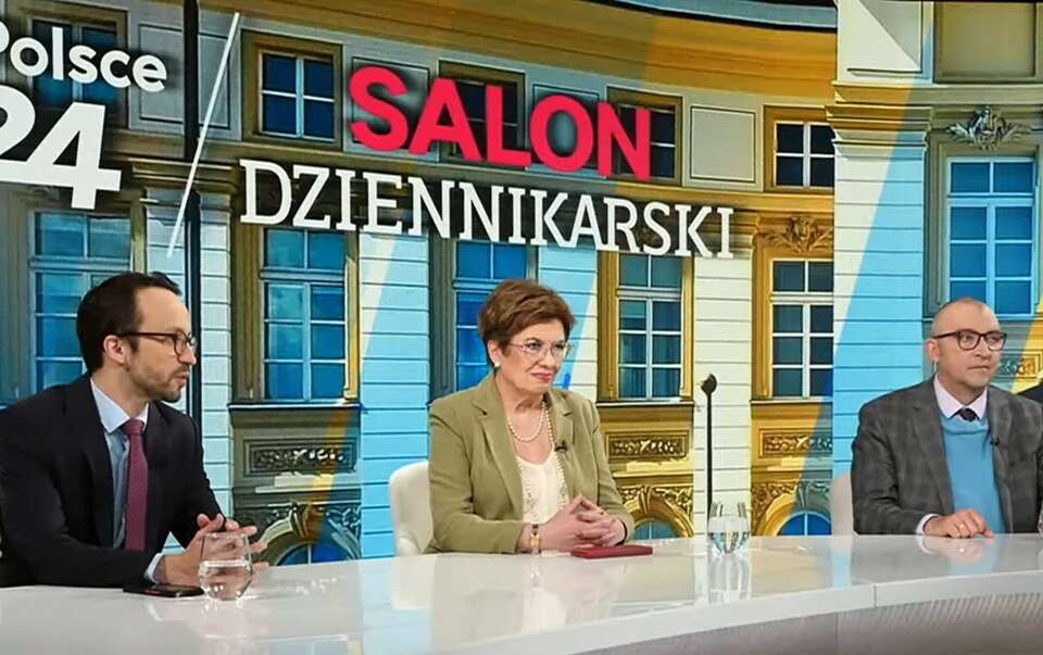Samuel Pereira, Aleksandra Jakubowska i Marek Grabowski w "Salonie Dziennikarskim" na antenie Telewizji wPolsce24 / autor: Telewizja wPolsce24