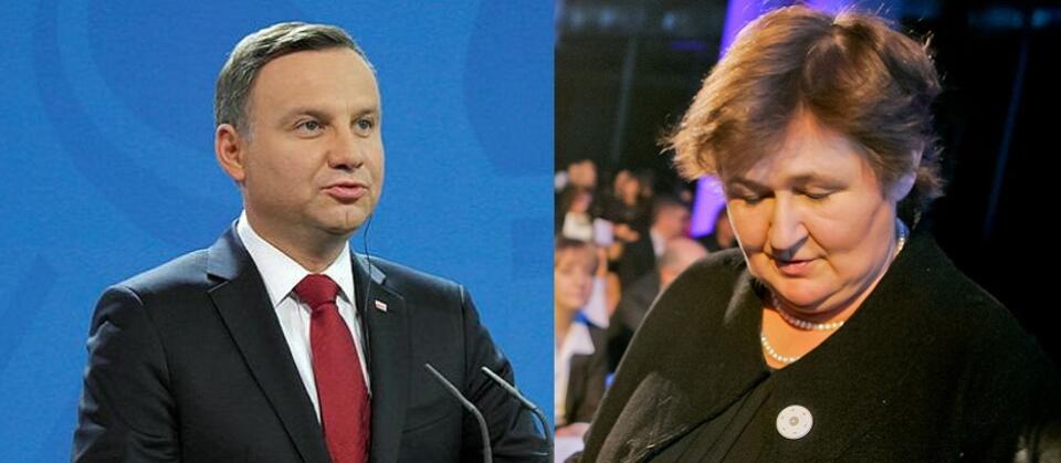 Prezydent RP Andrzej Duda, prof. Magdalena Środa / autor: Fratria