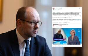 Szef BPM Marcin Przydacz. W miniaturze - komentarz ministra do materiału o Romanie Giertychu / autor: Fratria