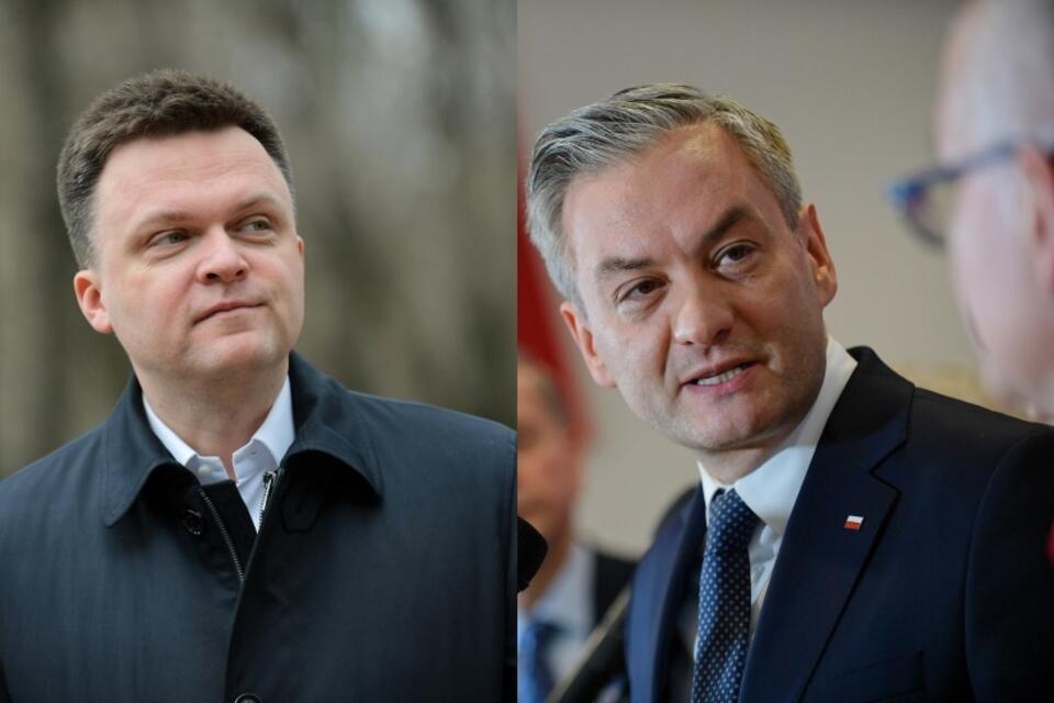 Szymon Hołownia/Robert Biedroń / autor: PAP/Marcin Obara