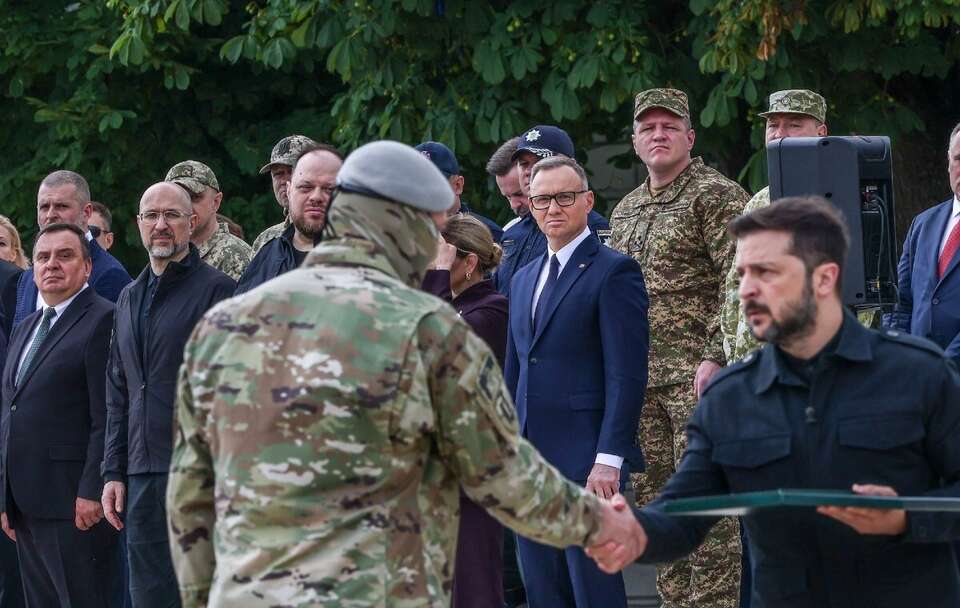 Prezydent Andrzej Duda na obchodach Dnia Konstytucji Ukrainy / autor: Marek Borawski/KPRP