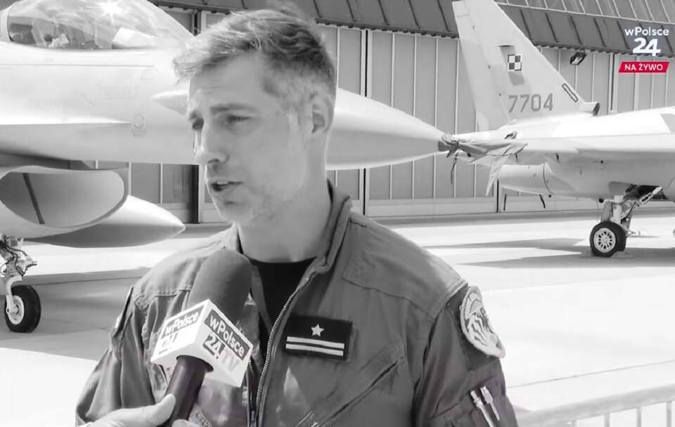śp. major pilot Maciej „Slab” Krakowian / autor: Telewizja wPolsce24