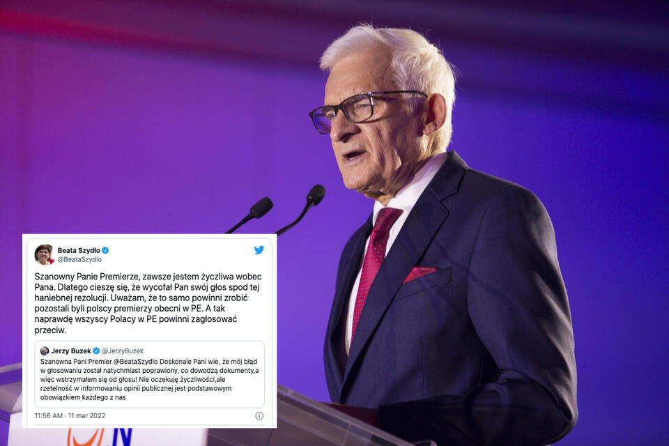 Były premier Jerzy Buzek  / autor: Fratria/Twitter