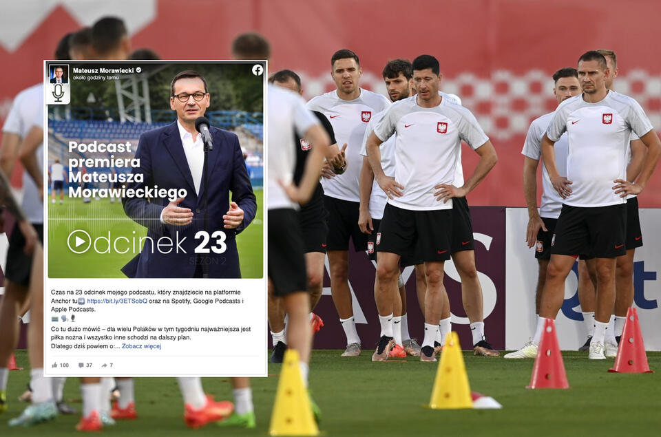 "W meczu z Francją nic nie musicie, za to wszystko możecie" - powiedział szef polskiego rządu. / autor: PAP/EPA/Facebook