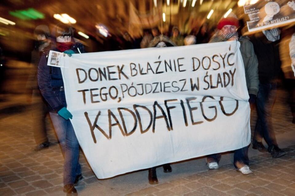Wczorajsza manifestacja przeciw ACTA we Wrocławiu. Fot. PAP / Maciej Kulczyński