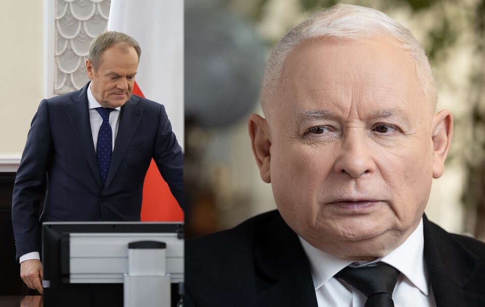 Donald Tusk, Jarosław Kaczyński / autor: PAP/Paweł Supernak; Fratria