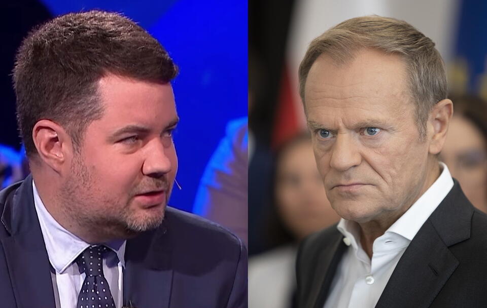 Bartosz Rydliński, Donald Tusk / autor: screenshoot - Youtube: TVP Info/Fratria