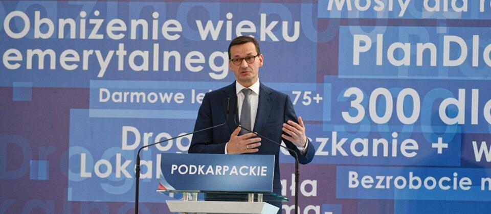 Premier Mateusz Morawiecki w Jasionce / autor: PAP/Darek Delmanowicz