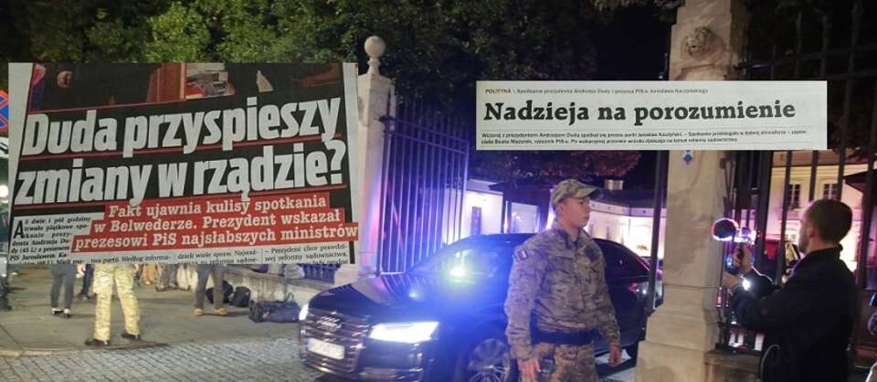 spotkanie prezydenta z prezesem PiS / autor: PAP/Tomasz Gzell/screen Fakt/screen Gazeta Polska