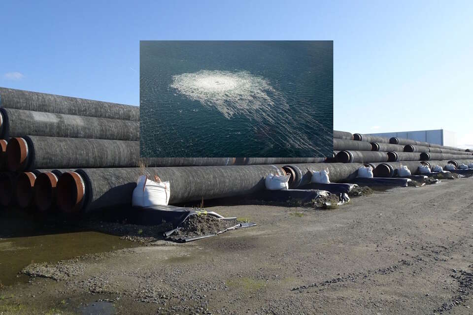 Nord Stream / autor: wikimedia commons/Gerd Fahrenhorst/ <https://creativecommons.org/licenses/by/4.0/> ; X/Danish Defence