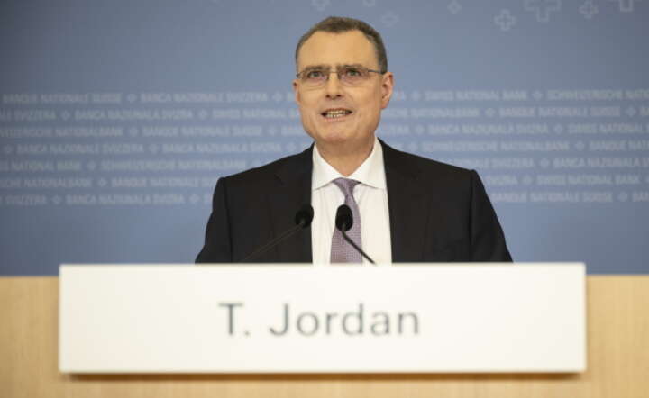 Prezes banku centralnego Szwajcarii SNB Thomas Jordan / autor: PAP/EPA/ENNIO LEANZA