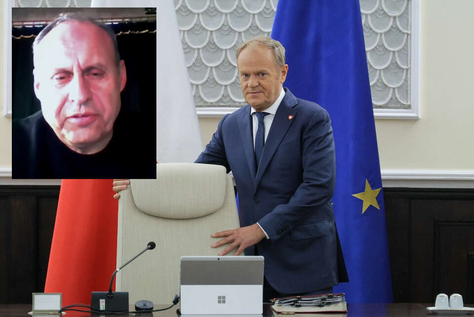 Mariusz Trojanowski i Donald Tusk / autor: PAP/Paweł Supernak