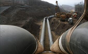 Gazprom zmniejszył dostawy przez gazociąg OPAL