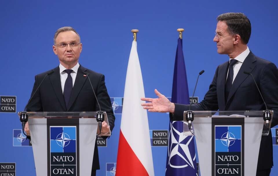 Prezydent Duda i sekretarz Rutte / autor: PAP/Leszek Szymański