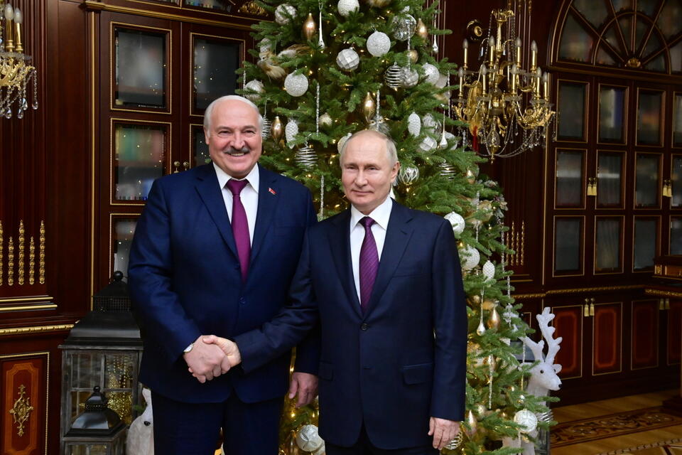 Alaksandr Łukaszenka i Władimir Putin w Mińsku / autor: PAP/EPA/SPUTNIK/KREMLIN POOL