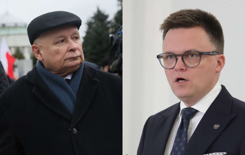 Jarosław Kaczyński, Szymon Hołownia / autor: PAP/Leszek Szymański/PAP/Tomasz Gzell